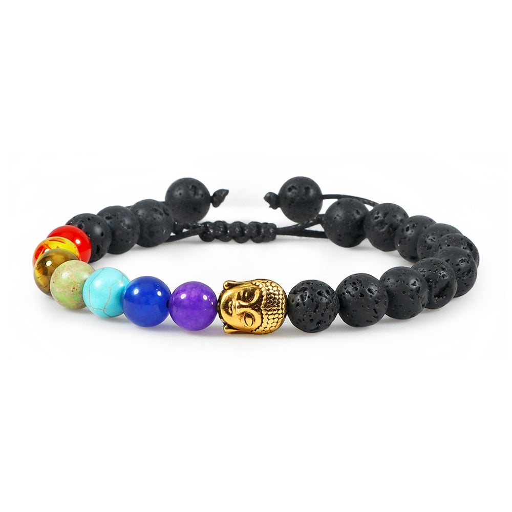 Stone Tiger Eye 7 Chakra Bracelets & Bangles