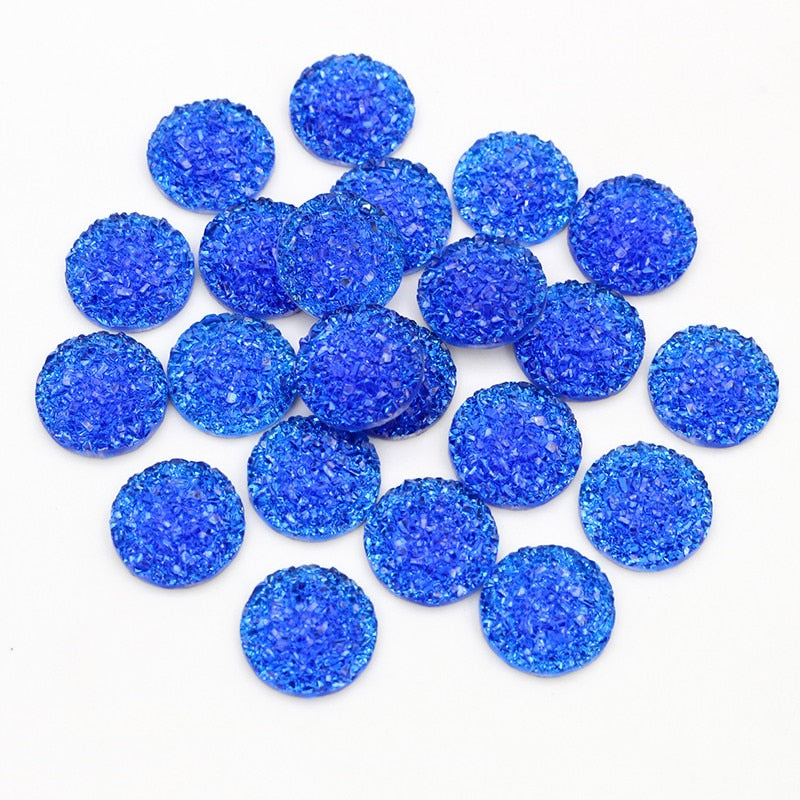 Fashion Mix Colors Natural Stone Convex Flat back