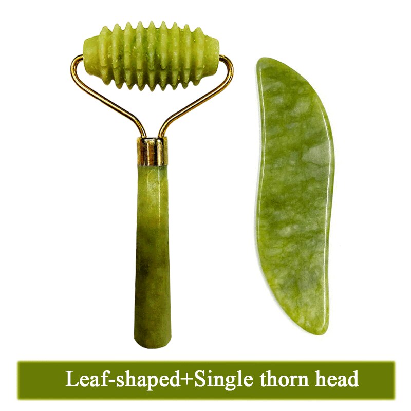 2pieces Face Massager Natural Jade Stone Set