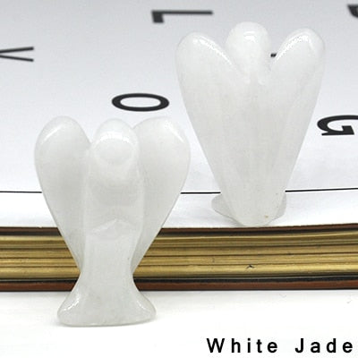 Lucky Angel Figurine Natural Stone And Crystals