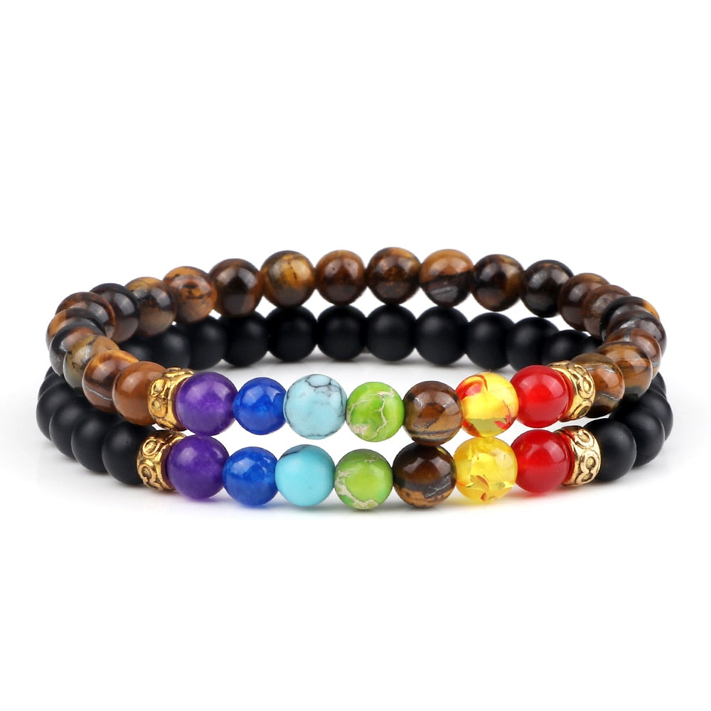 Balance Buddha Reiki Prayer Tiger Eyes Black Beads