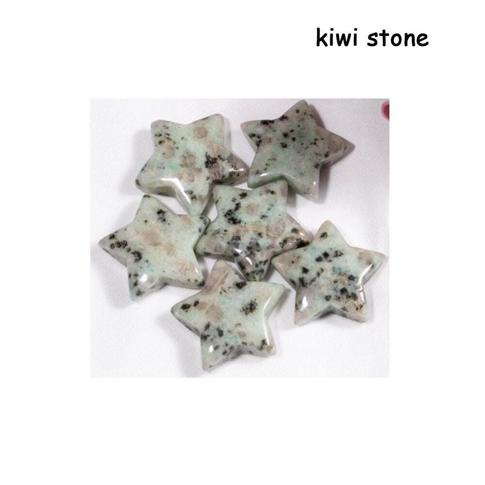 Pentagram Statue Rose Quartz Amethyst Healing Crystal