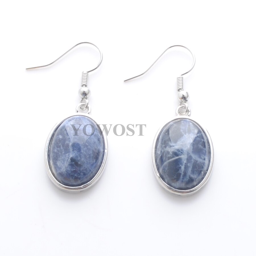 1 Pairs Natural Stone Dangle Earrings Beads