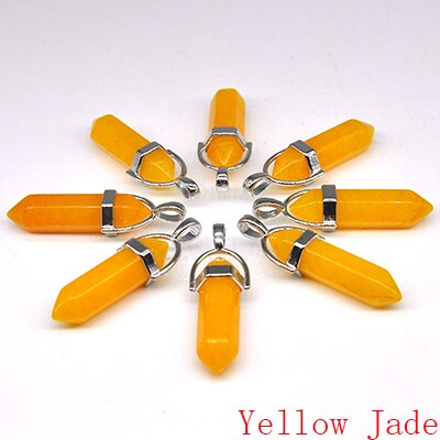 Natural Stone Hexagonal Quartz Pendulum Column Crystal