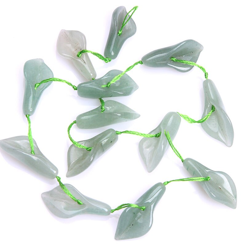Calla Lily Flower Shape Natural Stone Beads
