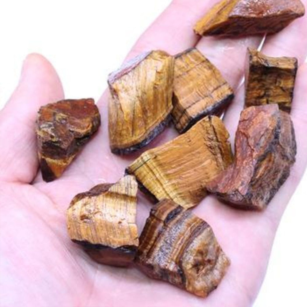 Natural Tiger Eye Raw Stone Chakra Healing