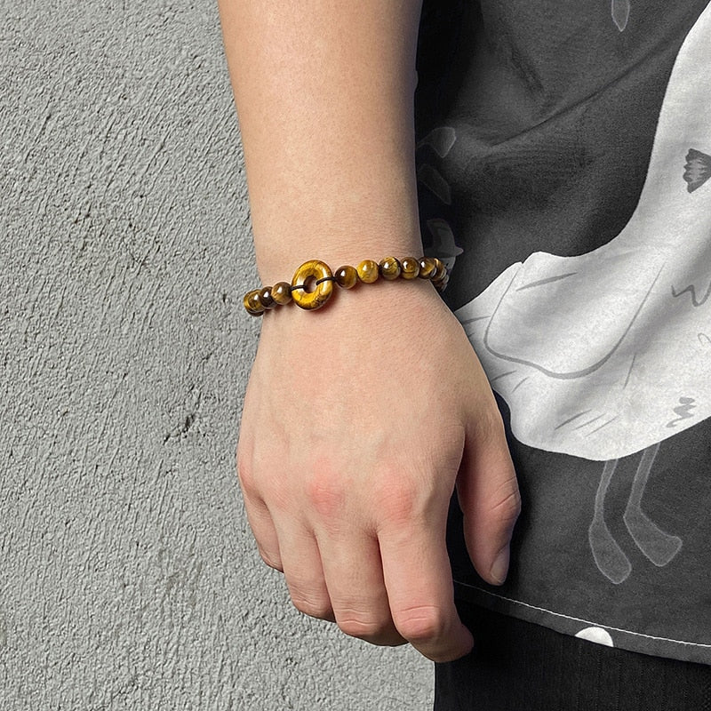 Lucky Jad Bracelets Men Natural Moss Bracelet