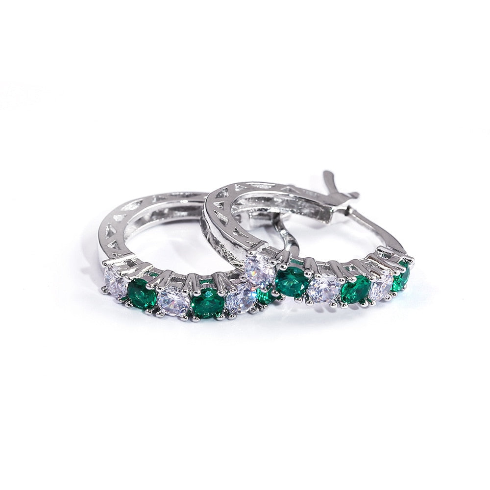 Earrings For Women With Round Sapphire Gemstones