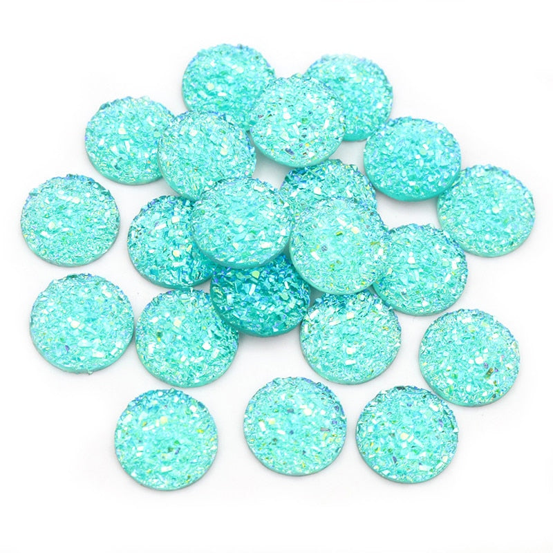 Fashion Mix Colors Natural Stone Convex Flat back