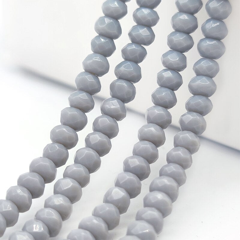 2-4mm Natural Stone Jades Faceted Flat Spacer