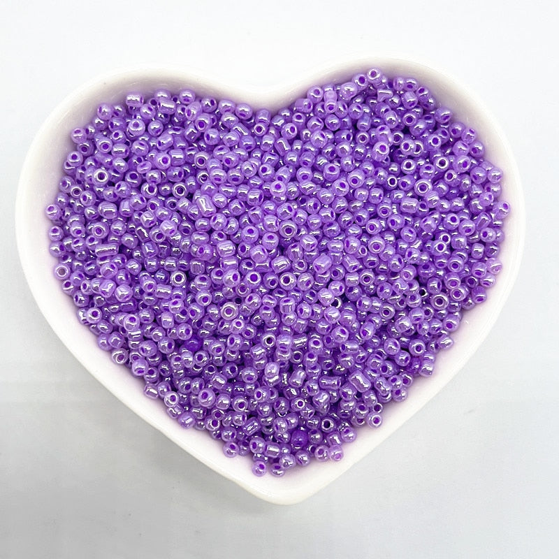 Effect of The Cream Charm Czech Glass Seed Beads