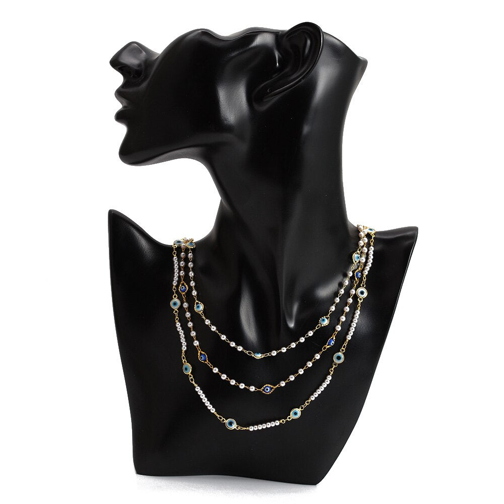 Lucky Eye Drip Oil Turkish Evil Eye Necklace Fatima