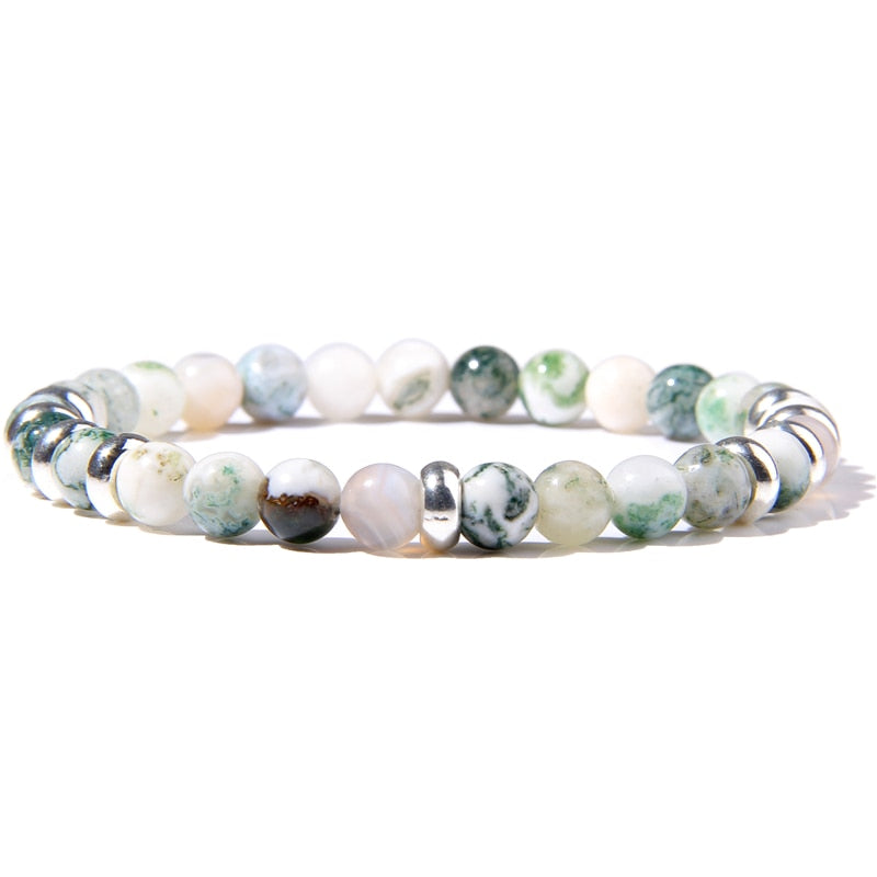 Hematite Bracelets Matte Rainbow Flash Moonstone