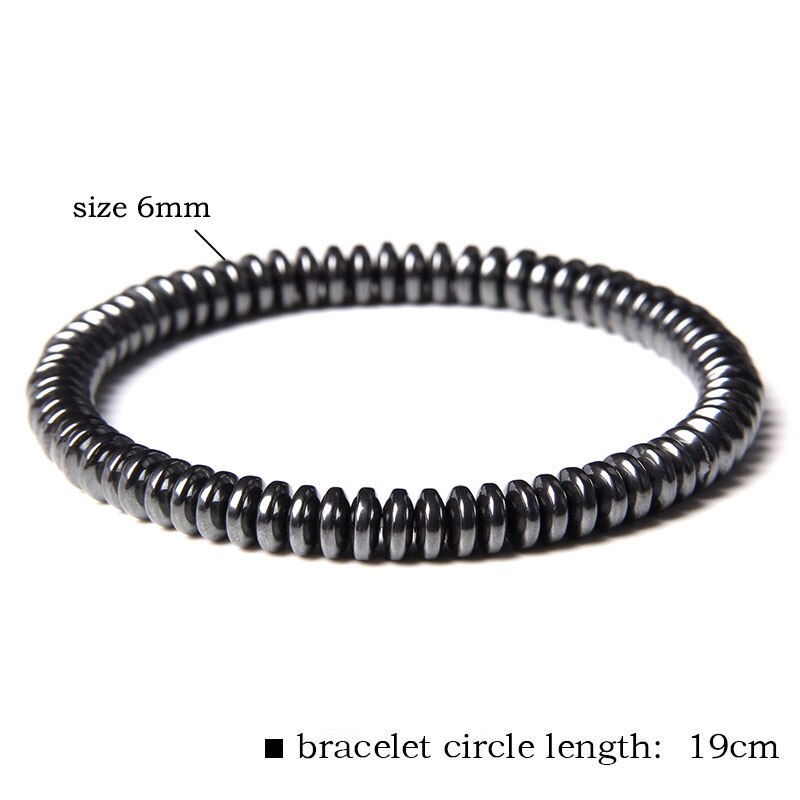Natural Hematite Chips Beads Bracelets Men Fashion
