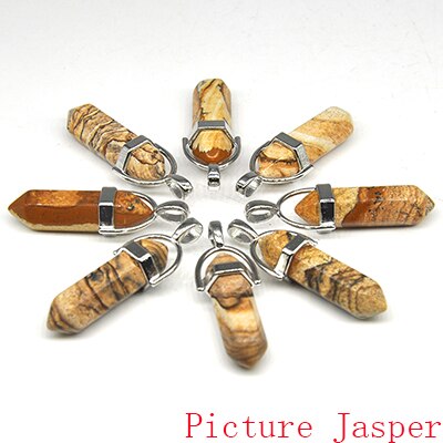 Natural Stone Hexagonal Quartz Pendulum Column Crystal
