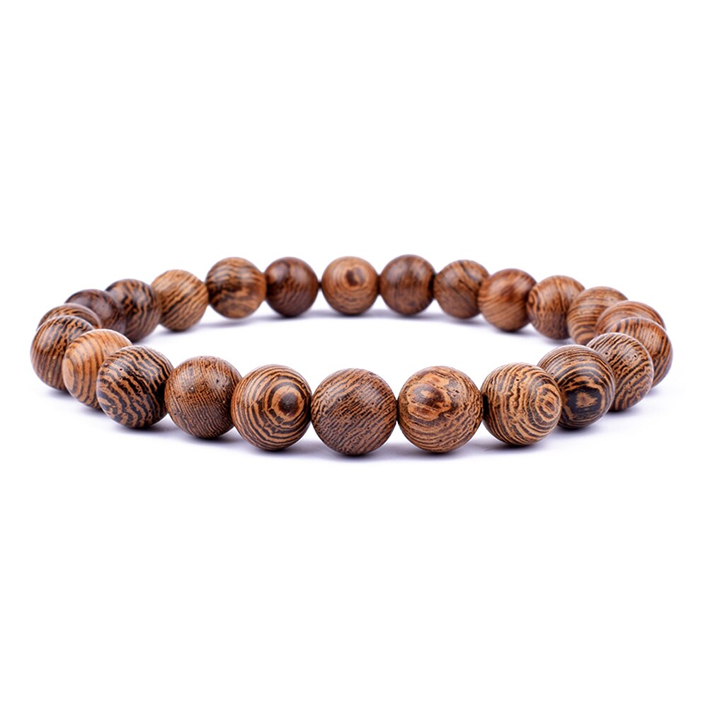 Wood Beads Bracelets Men Ethic Meditation