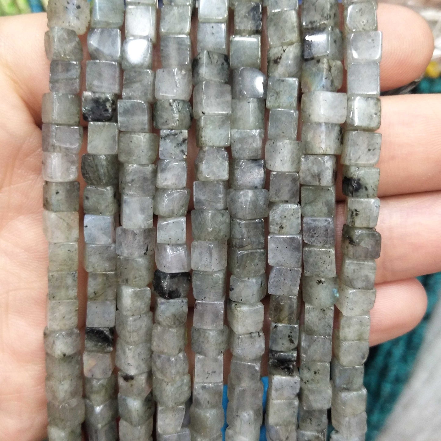 Square Pink Crystal Quartz Agates Jades