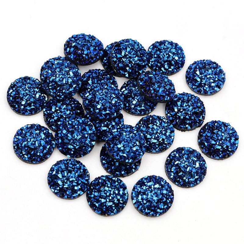 Fashion Mix Colors Natural Stone Convex Flat back