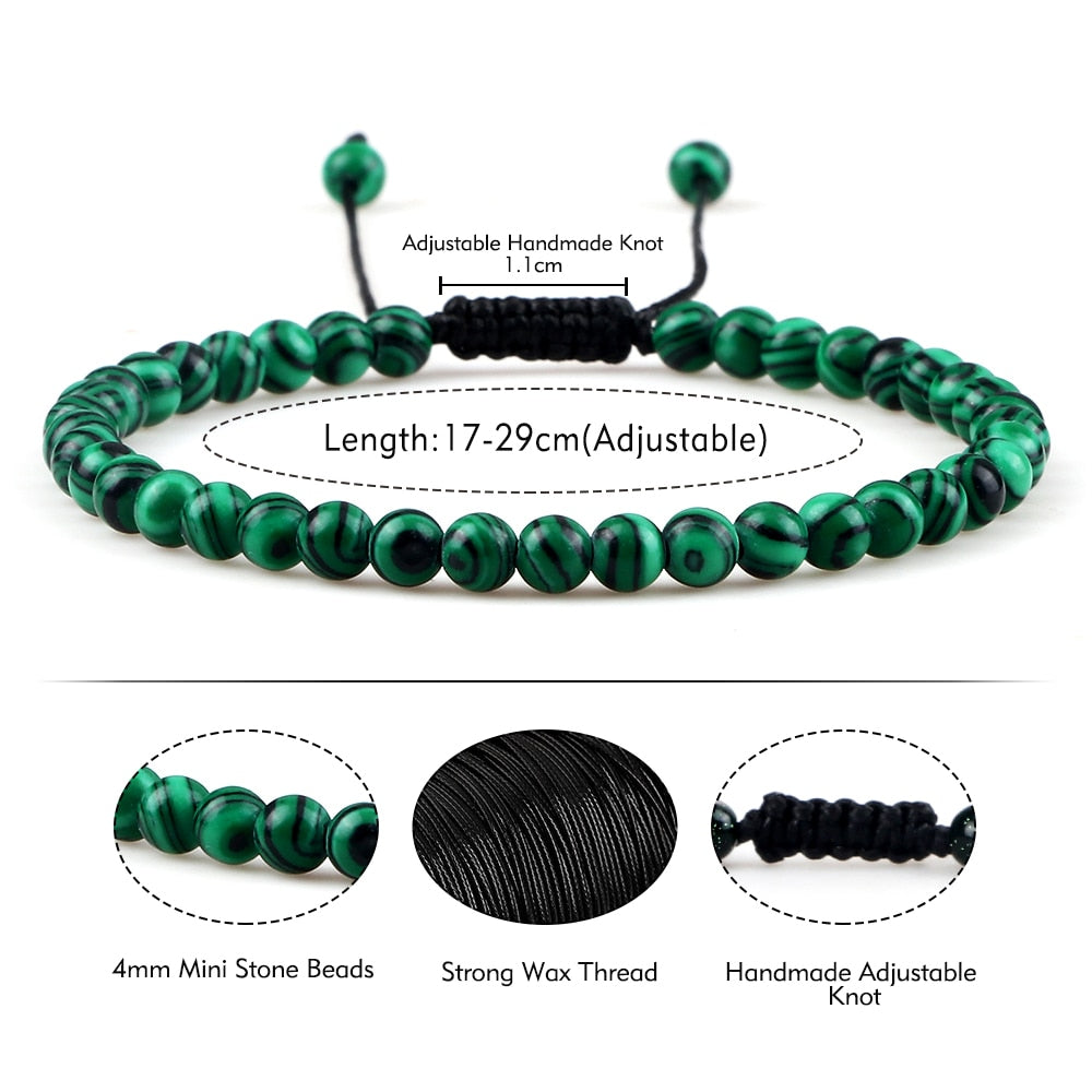 Chakra Beads Bracelet Mini Natural Stone Lava