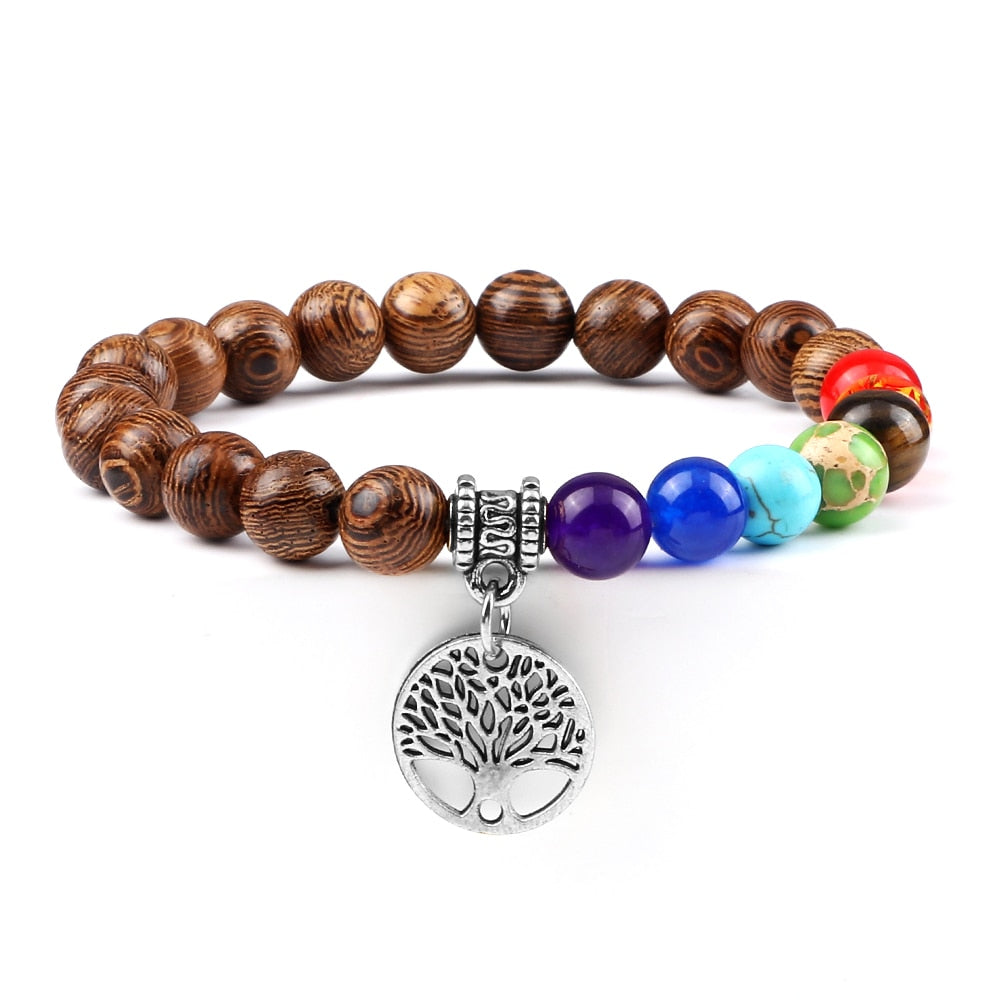7 Chakra Life Tree Bracelets Natural Stone Healing