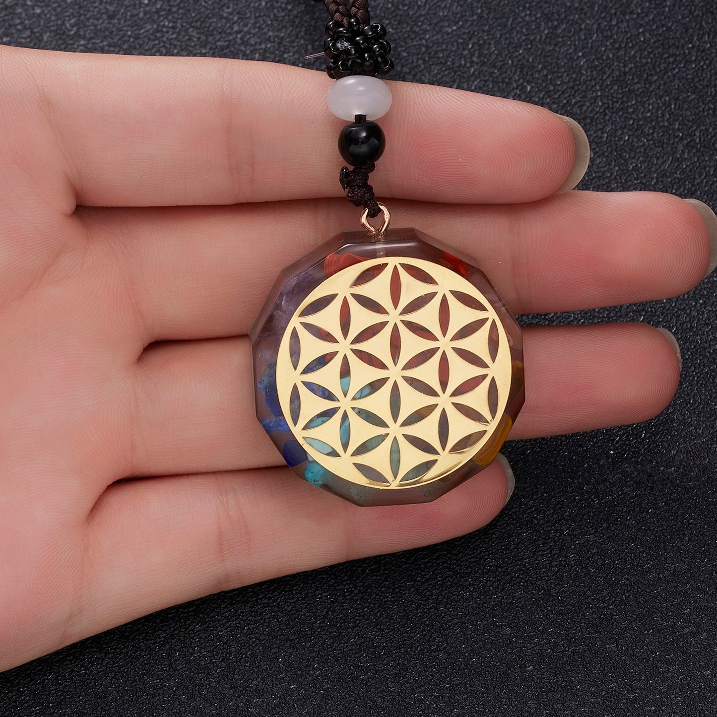 Charm Seven Chakras Healing Necklace