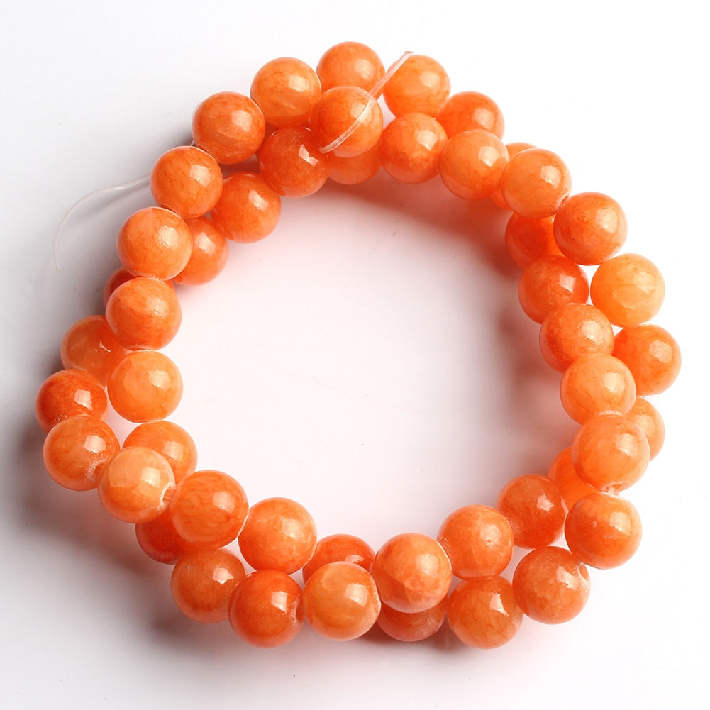 Natural Gems Jades Stone Beads Multicolor Chalcedonies