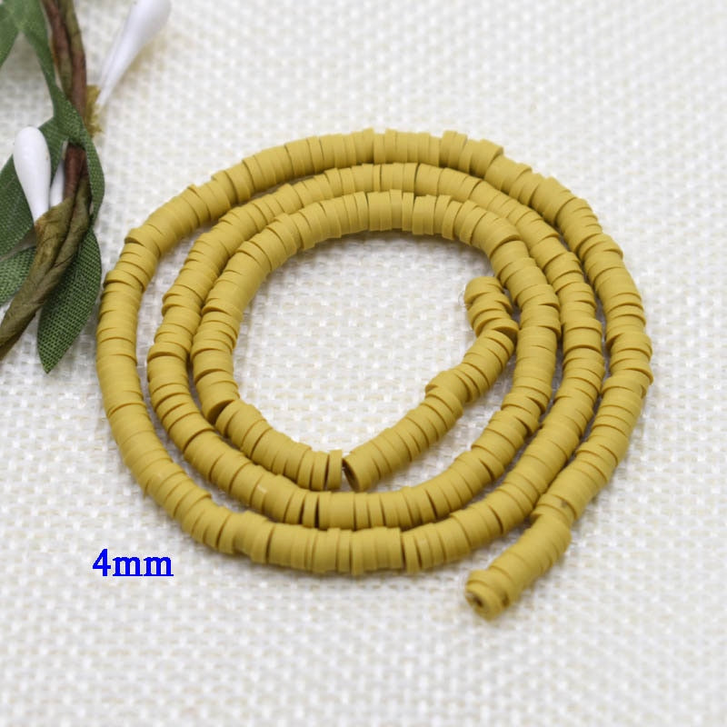 Flat Round Handmade Round Polymer Clay Chip