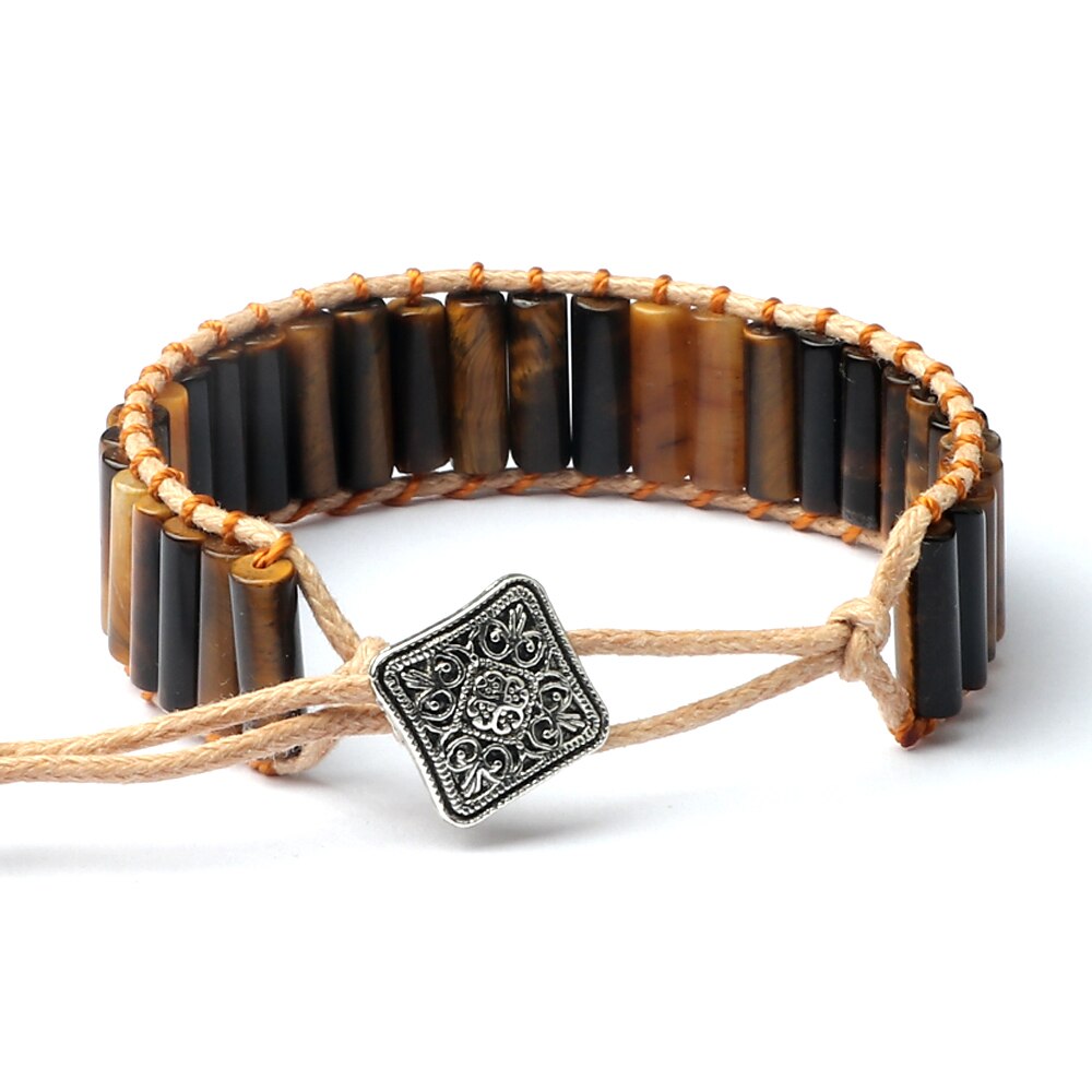 Bohemian Cylinder Emperor Stone Bracelet Vintage