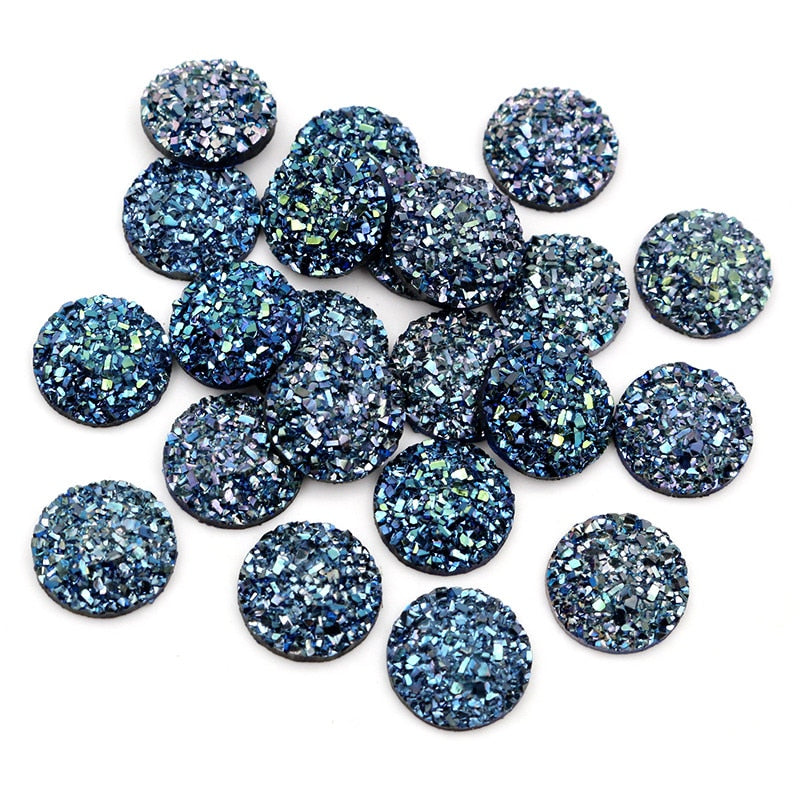 Fashion Mix Colors Natural Stone Convex Flat back