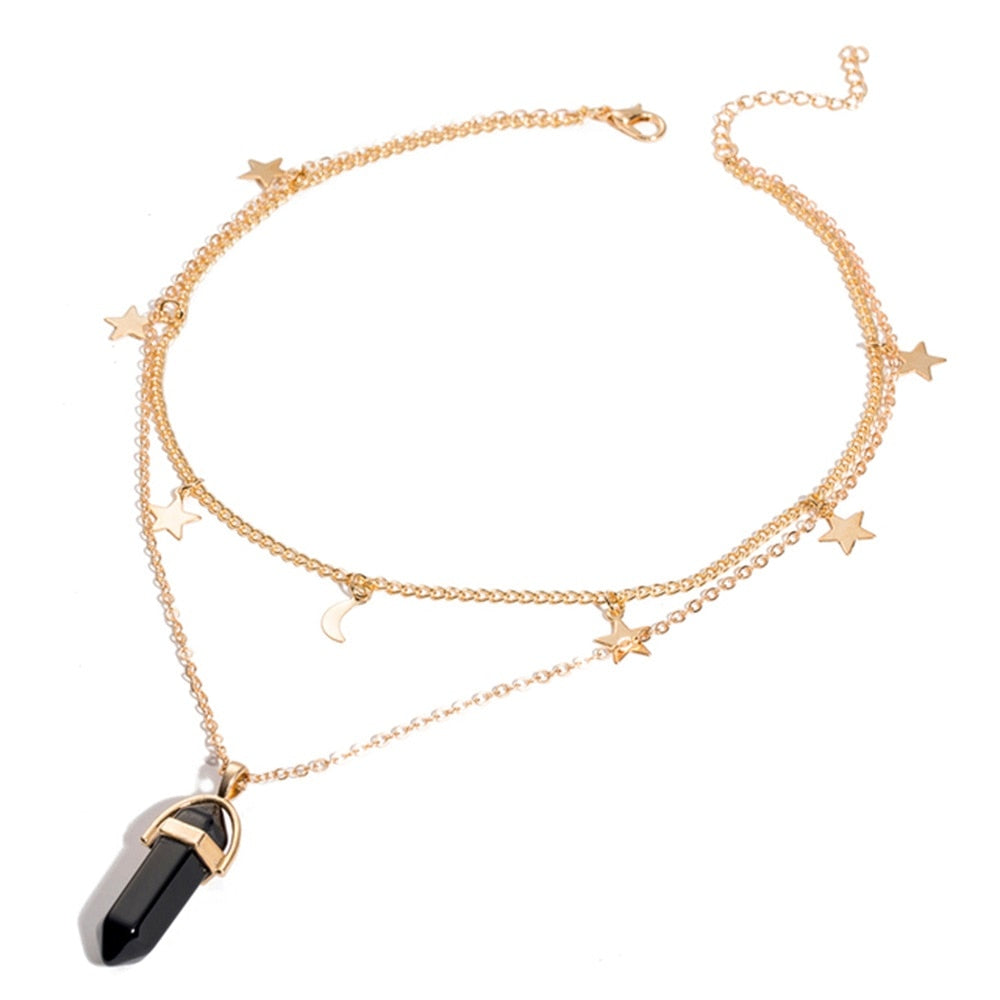 FNIO Crystal Pendant Necklace For Women
