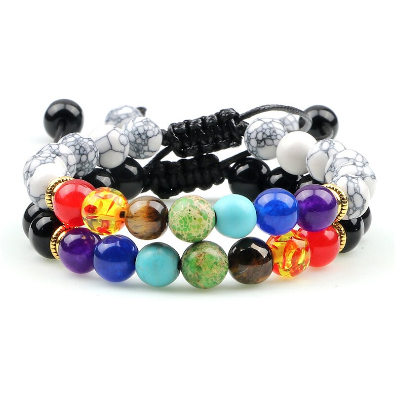 Men Women 8mm Natural Beaded Bracelet Lava