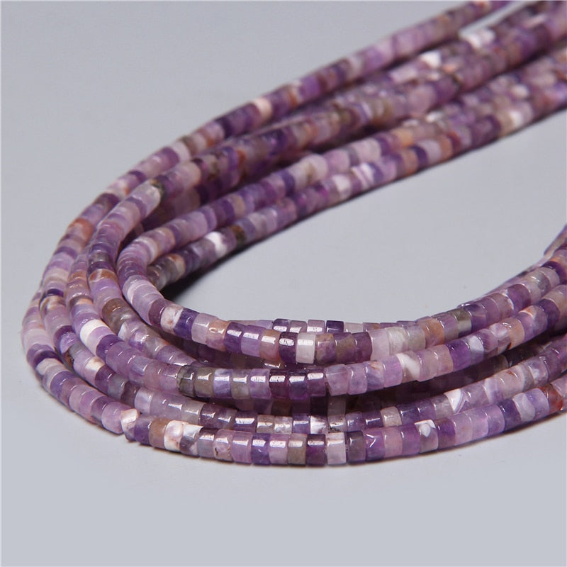 Natural Flat Disc Round Stone Crystal Jades Spacer Beads