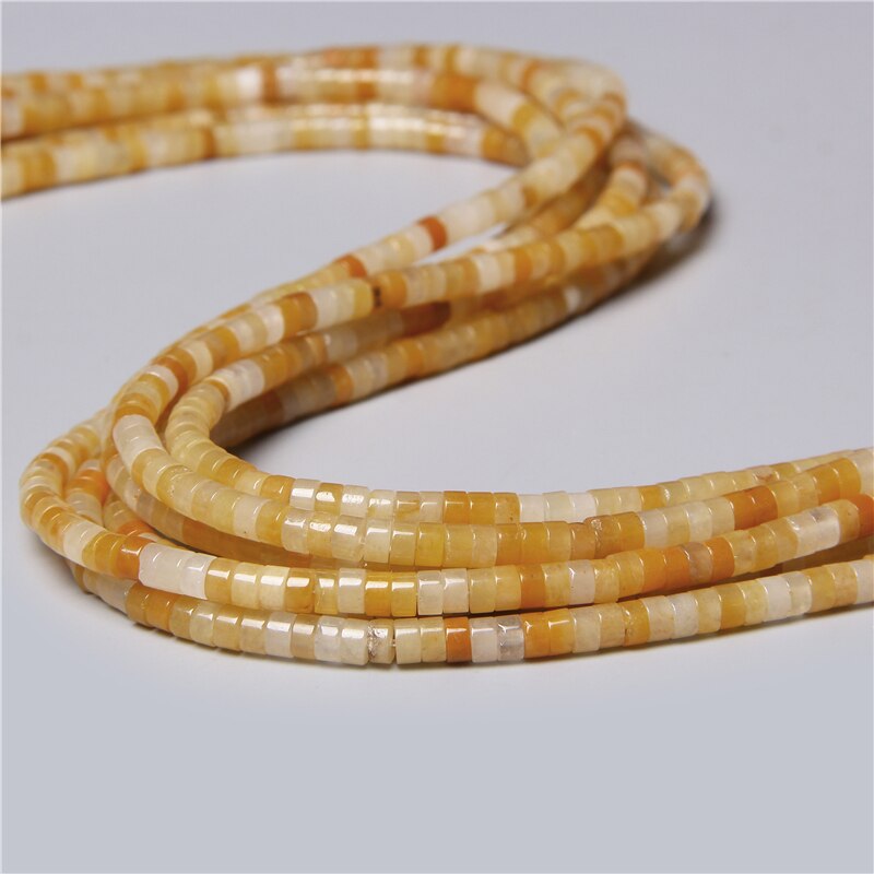 Natural Rondelle Stone Beads Flat Round Jaspers