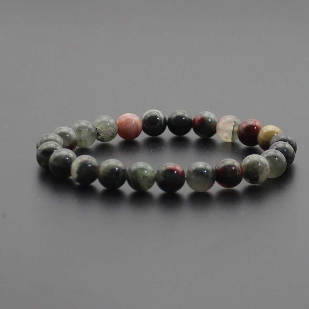 Chakra Quartz Crystal Agate Bracelet Men Natural Stone