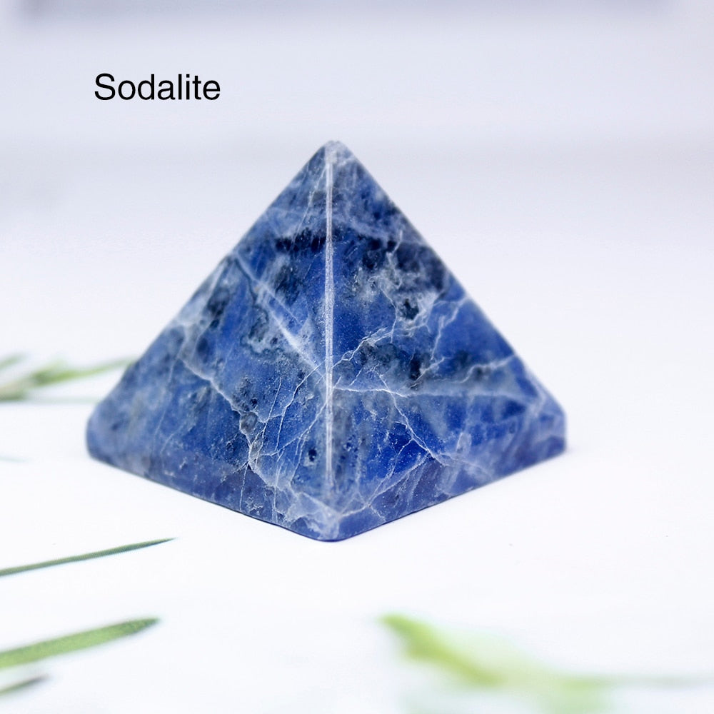 Natural Crystal Pyramid Healing Crystal Crafts Rose