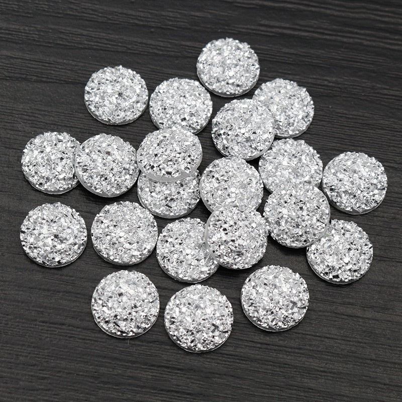 Fashion Mix Colors Natural Stone Convex Flat back