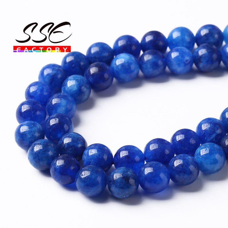 Natural Kyanite Jades Blue Stone Beads For Jewelry