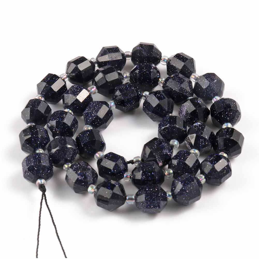 Natural Stone Beads Jades Crystal Faceted Sharp