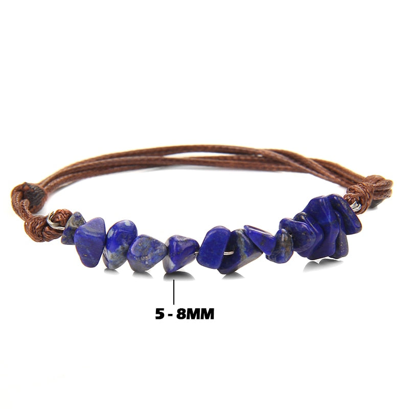 Irregular Natural Crystals Chakras Stone Bracelet