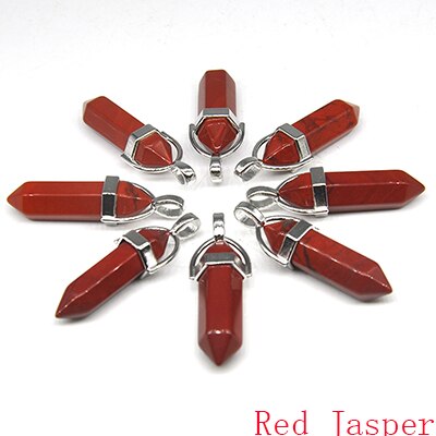 Natural Stone Hexagonal Quartz Pendulum Column Crystal