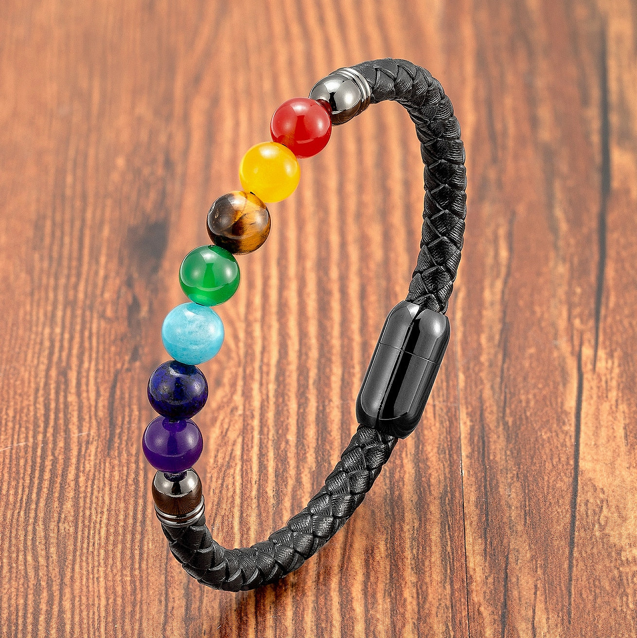 Chakra Bracelet For Women Round Natural Stone