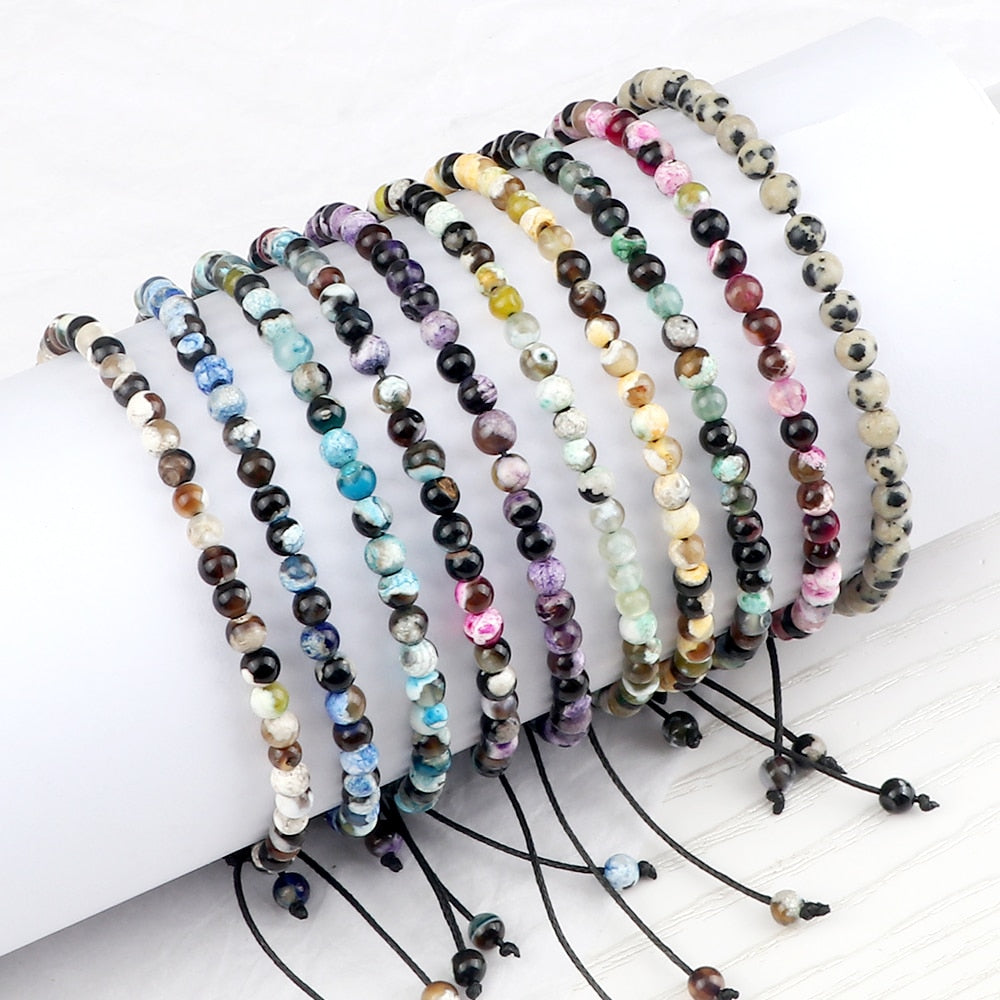 Chakra Beads Bracelet Mini Natural Stone Lava