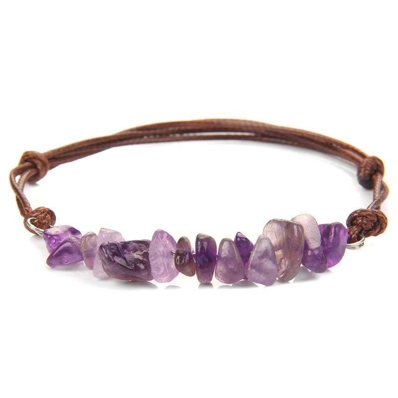 Irregular Natural Crystals Chakras Stone Bracelet