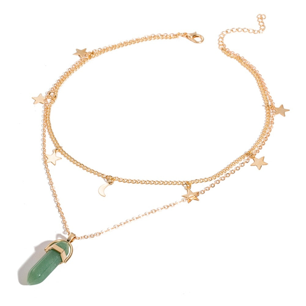 FNIO Crystal Pendant Necklace For Women