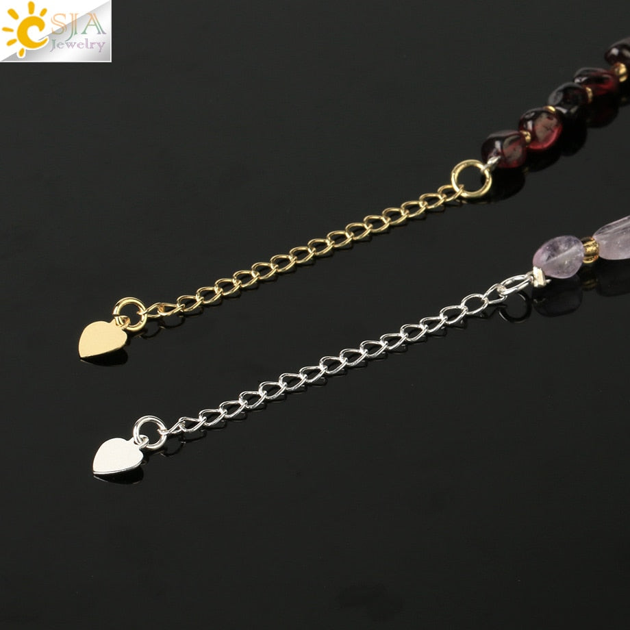 Irregular Natural Gem Stone Bracelet for Women Chip