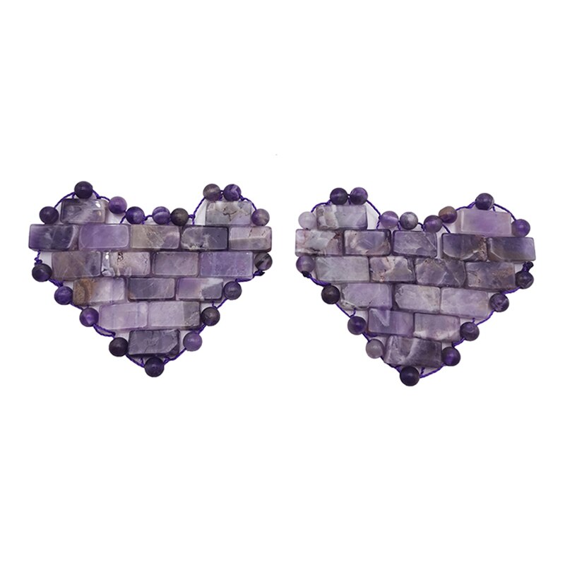 Heart Shape Jade Eye Mask Amethyst Facial Massager