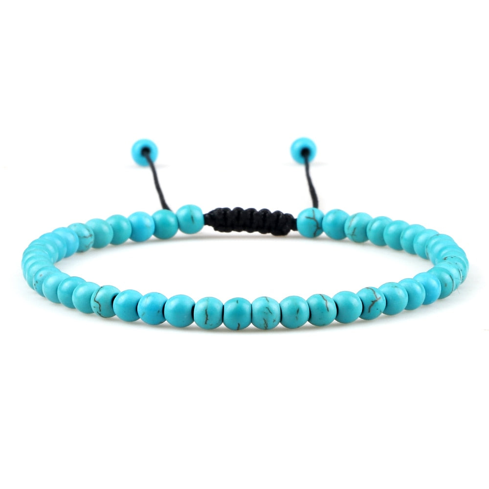 Chakra Beads Bracelet Mini Natural Stone Lava