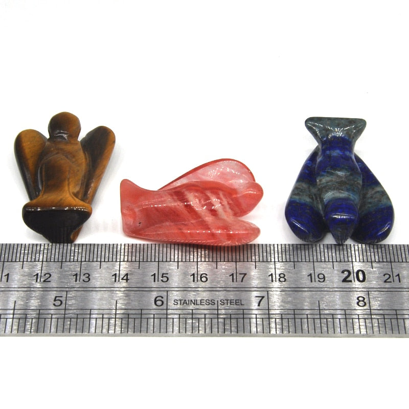 Lucky Angel Figurine Natural Stone And Crystals