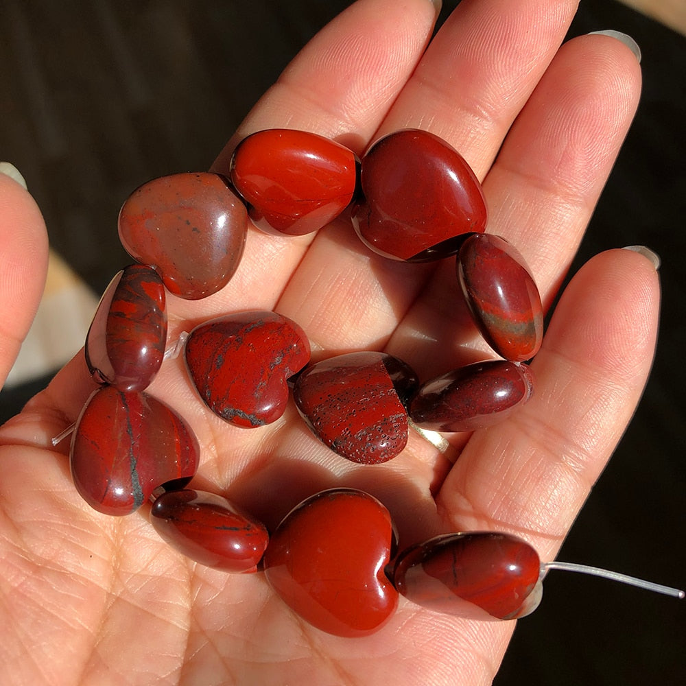 Natural Stone Love Heart Shape Unakite Agates