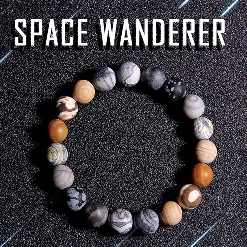 Universe Eight Planets Bracelet Men Natural Stone